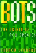 A book cover with a bright green patterned background and the rest of the type, in a sort of globular dot-matrix style, in yellow and white.